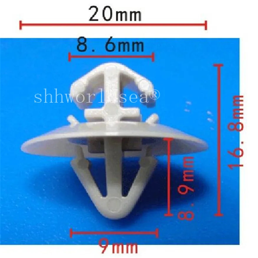 100 9MM Sprinter Exterior Side Moulding Door Plastic Trim Panel Clip For VW Crafter For Iveco 500326896 For Renault 7703077421