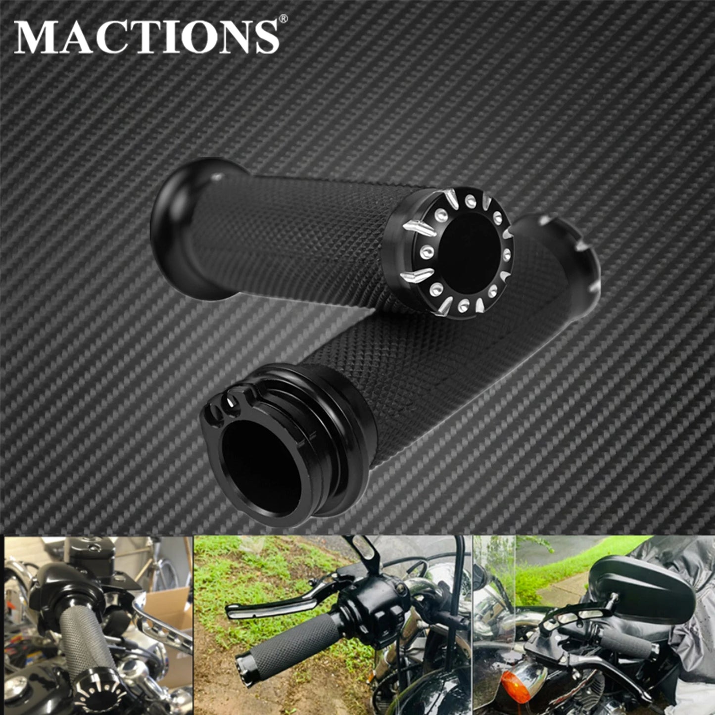 Universal Motorcycle 1"25mm Hand Grips Handle Bar CNC For Harley Touring Road Glide Sportster 883 1200 XL Dyna Softail Custom