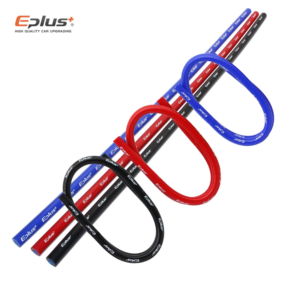 EPLUS 3 Layers Polyester Silicone Hoses Straight 1 Meter Car Engine Universal High Temperature Silica Gel Tube Blue Multi Size