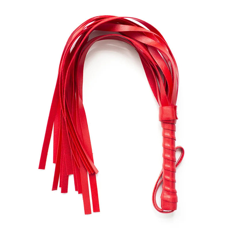 44cm PU Leathe Whip Sex Spanking BDSM Bondage Handle Lash Gay Fetish Horse Adult Erotic Toys For Adults