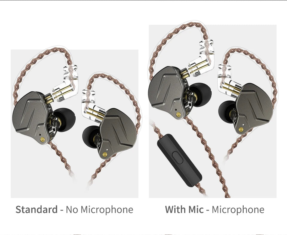 KZ ZSN PRO 1BA 1DD Hybrid Drive In Ear Earphones HIFI Metal Bass Earbud Sport Music Headset Replaceable Cable ZS10 PRO ZSX ZSTX