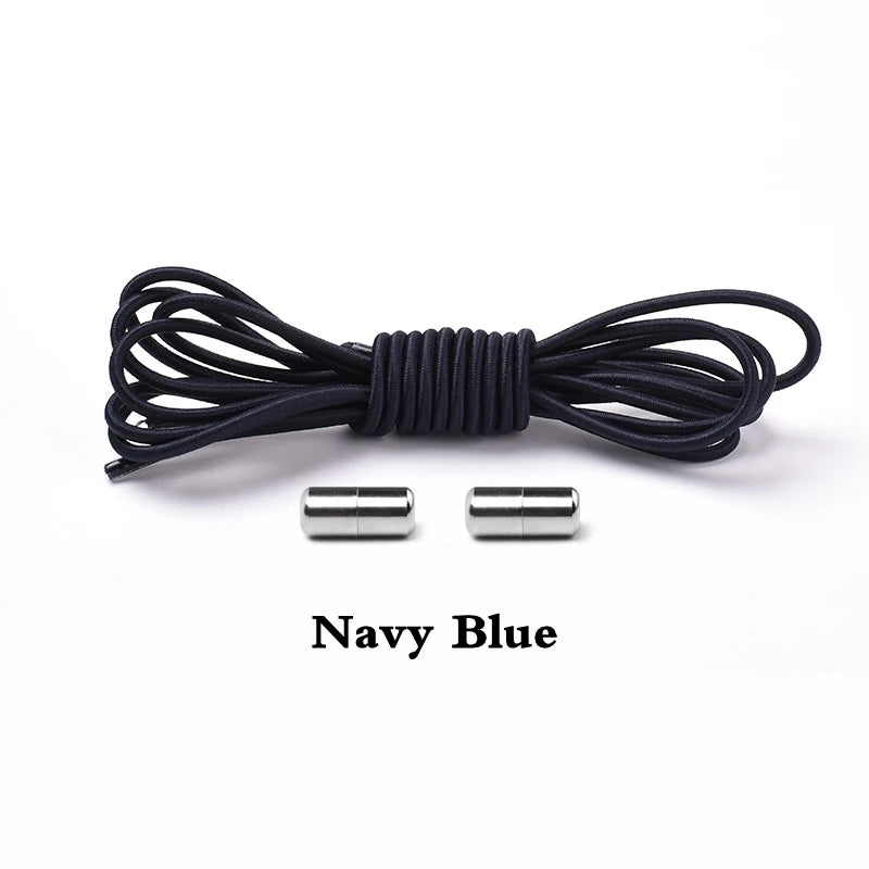 Elastic Laces Sneakers Round Shoelaces without ties Rubber No Tie Shoe laces Shoes Kids Adult Quick Shoe lace Rubber Bands