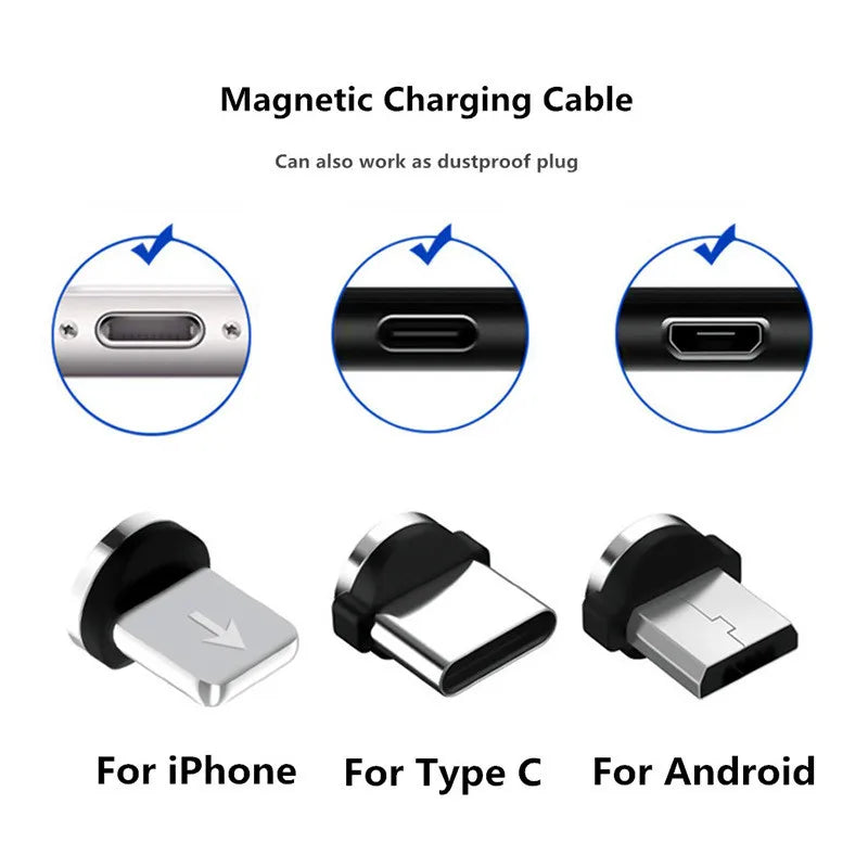 USLION 5PCS Type C Micro USB Magnetic Plugs For Mobile Phone Replacement Parts Durable Type C Converter Charging Cable Adapter