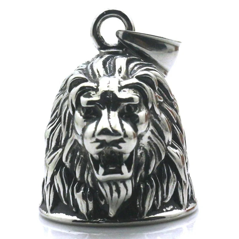Biker Motorcycle Bell Necklace Charm Men\\\\'s Trend Jewelry Lucky Bell Pendant with Stainless Steel Chain