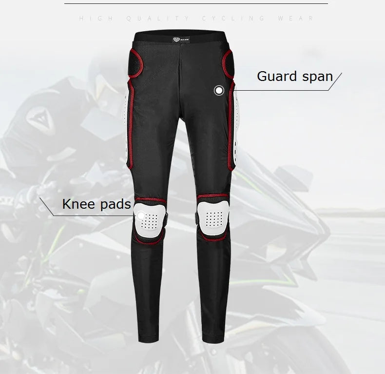 SULAITE Motorcycle Armor Trousers Motocross Pants Long Armor Knee Crotch Hip Protection Motorbike Riding Racing Equipment Shorts