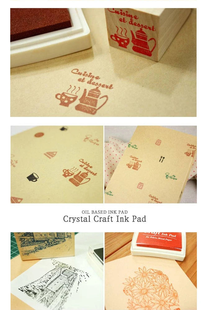 Mr Paper 15 Colors Inkpad Handmade DIY Craft Oil Based Ink Pad for Fabric Wood Paper Scrapbooking Ink pad Finger Painting