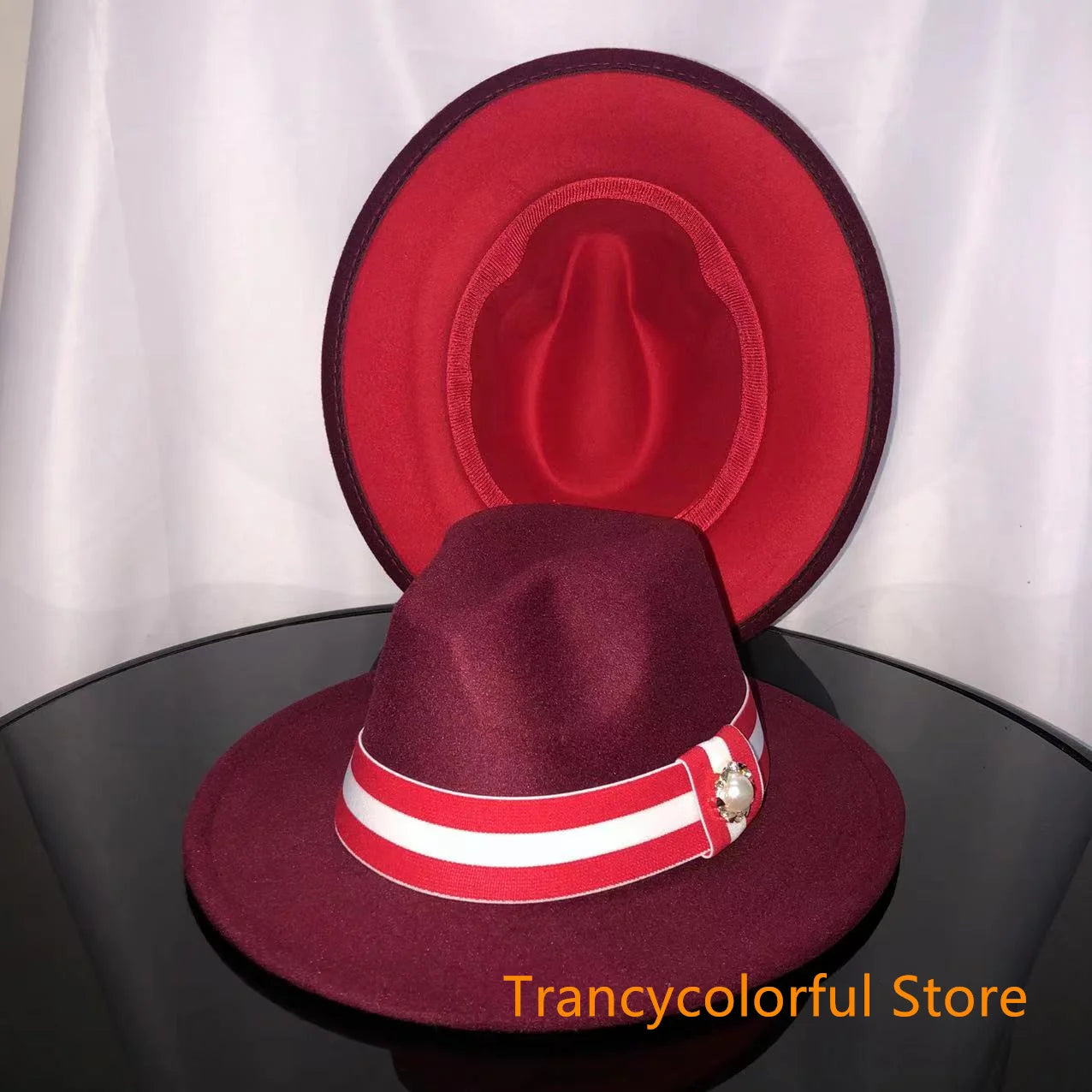 Fedora hat men and women jazz hat stretch ribbon accessories white top hat church men's winter hat шапка женскаязима 2021