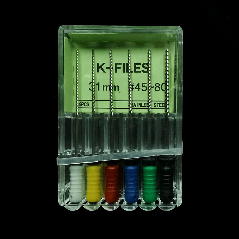 Dental Root Cannal Endo K File 21mm 25mm 31mm Stainless Steel Endodontic Instruments Dentist Dentistry Odontologia Tools