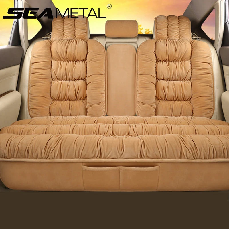 Plush Car Seat Cover Universal Seat Covers Protector Automobiles Seat Cushion Warm Carpet Mat Winter Seat-cover Car-Styling