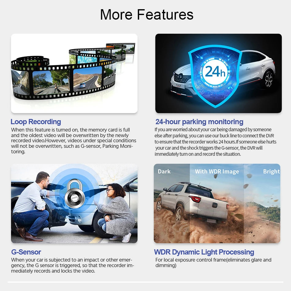 Acceo Car Dvr 10 Inch Touch Screen RearView Mirror Video Recorder Auto Registrar Support Black box Camera Night Vision Dash Cam