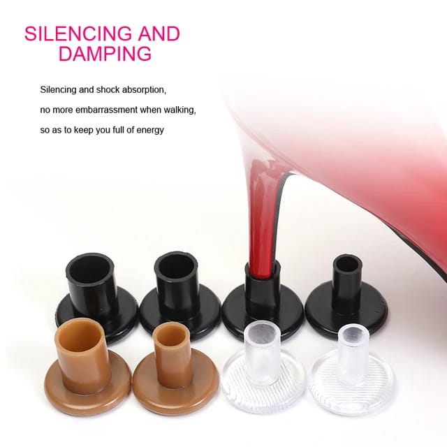 Heel Caps, High Heel Protectors, Heel Repair Caps, Rubber Heel Stoppers Covers to Reduce Noise, Protect Heels from Grass, Bricks