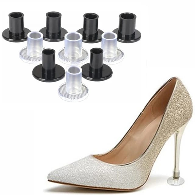 Heel Caps, High Heel Protectors, Heel Repair Caps, Rubber Heel Stoppers Covers to Reduce Noise, Protect Heels from Grass, Bricks