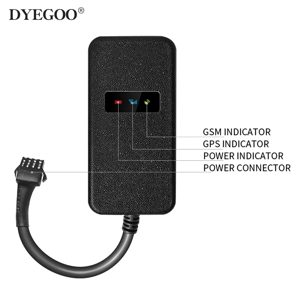 DYEGOO GT003 Vehicle Car Motorcycle GPS Tracker Waterproof Vibration Ignition GEO Fence Overspeed Alarm Andorid IOS APP