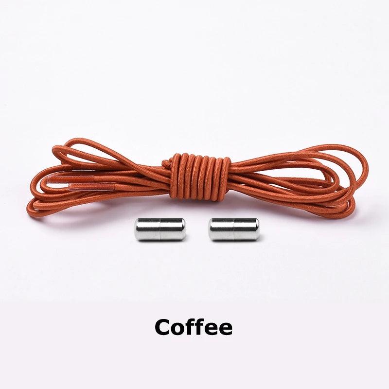 Elastic Laces Sneakers Round Shoelaces without ties Rubber No Tie Shoe laces Shoes Kids Adult Quick Shoe lace Rubber Bands