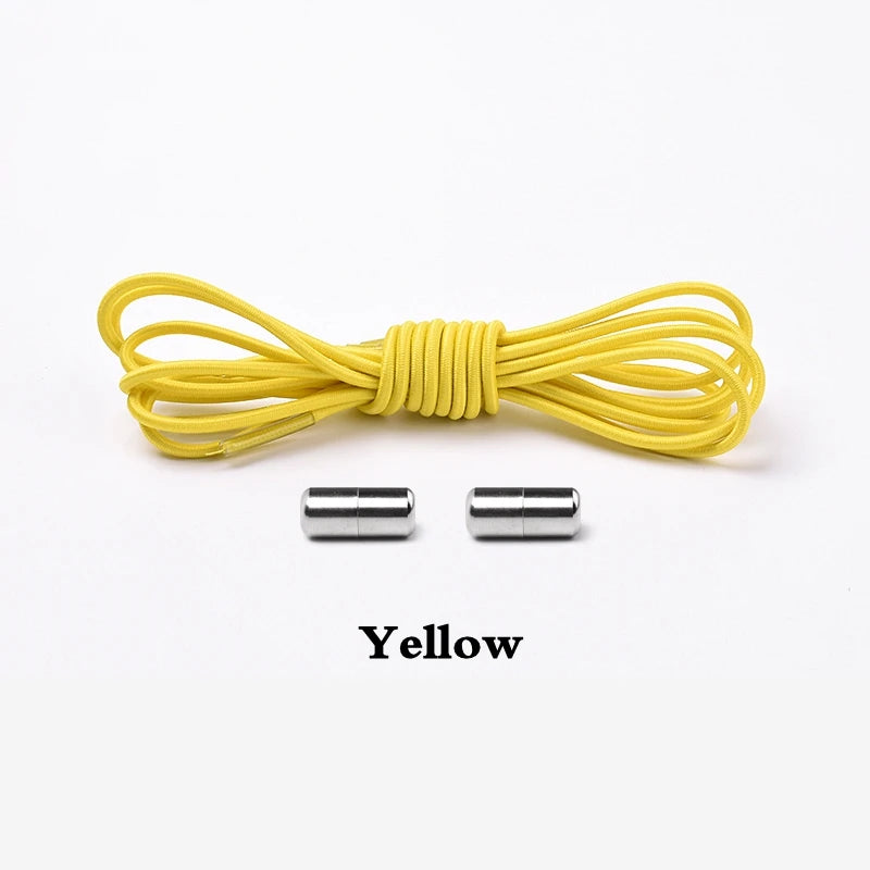 Elastic Laces Sneakers Round Shoelaces without ties Rubber No Tie Shoe laces Shoes Kids Adult Quick Shoe lace Rubber Bands