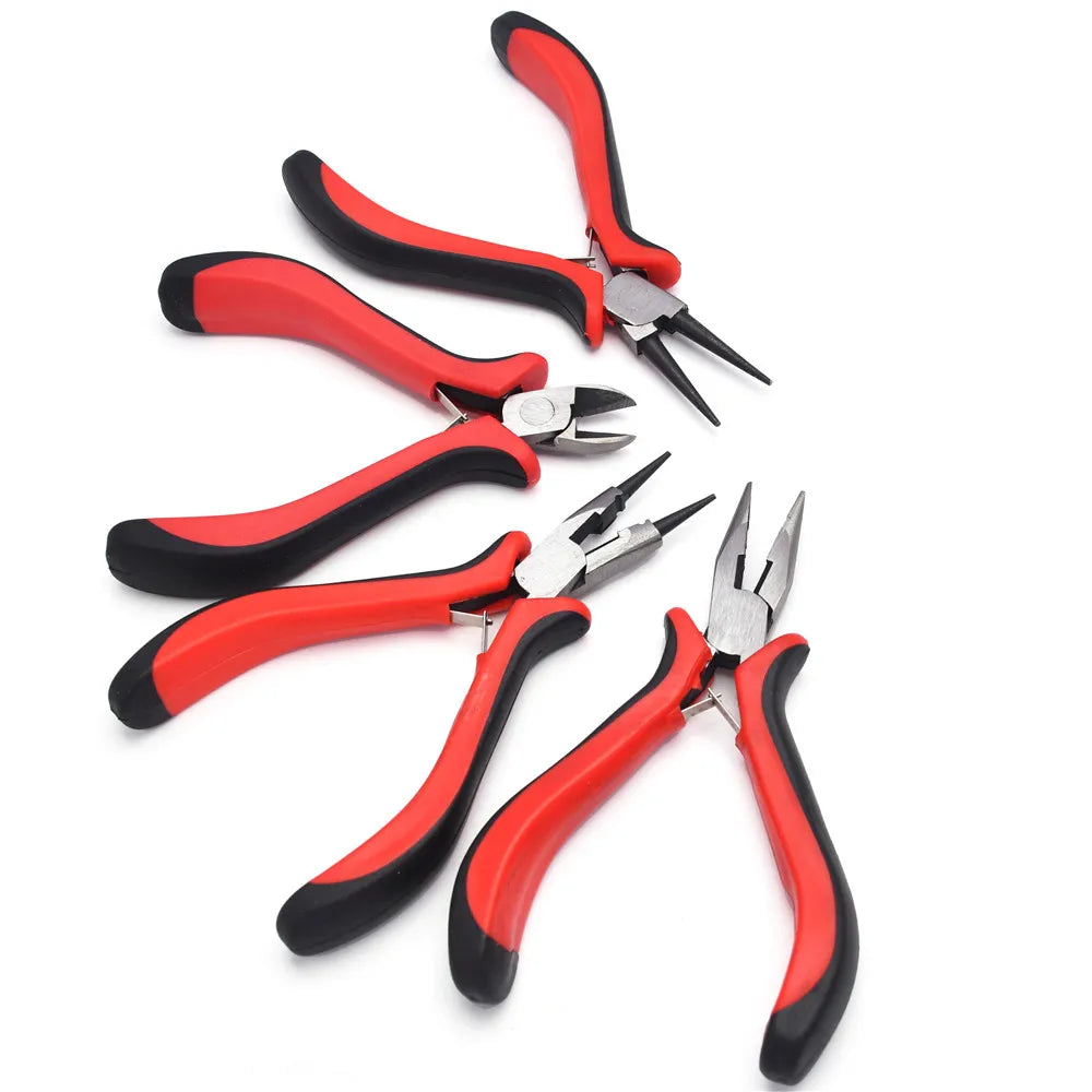 DIY Jewelry Pliers Tools Equipment Round-Nose Pliers Needle Nose Pliers For Handcraft Beadwork Wire Cutter Pliers HK046
