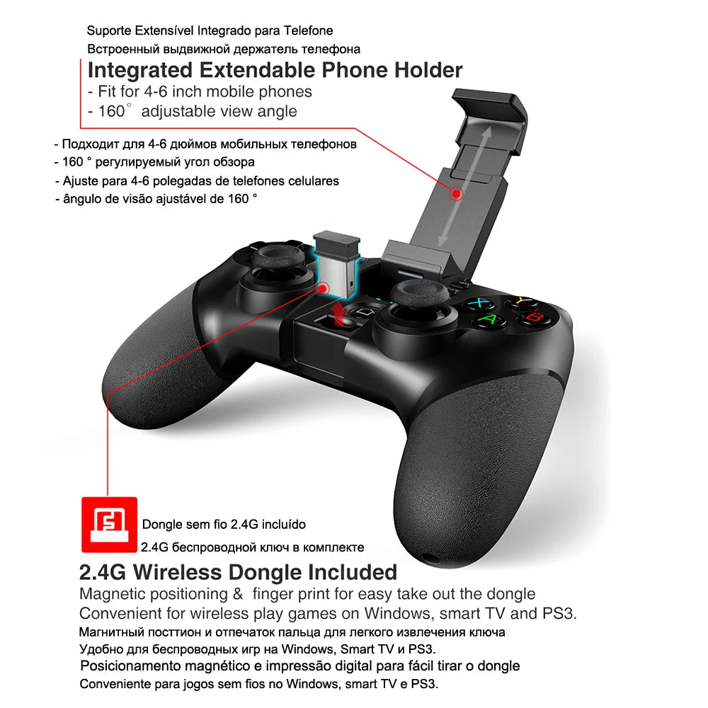 Control Gamepad PUBG Bluetooth USB For iPhone Android PC PS4 PS3 Playstation PS 4 3 Nintendo Switch Controller Mobile Game Pad