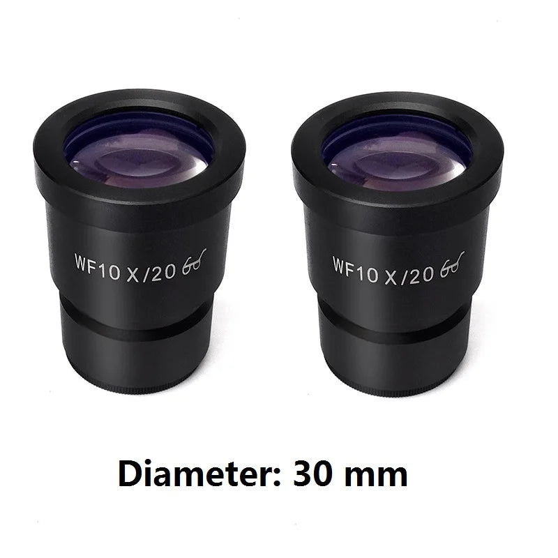Wide Angle High Eye-piont Eyepiece Optical Lens for Stereo Microscope 30 mm or 30.5 mm Mounting Diameter WF10X WF15X WF20X WF25X