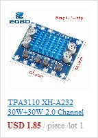 TPA3110 XH-A232 30W+30W 2.0 Channel Digital Stereo Audio Power Amplifier Board DC 8-26V 3A  for Arduino
