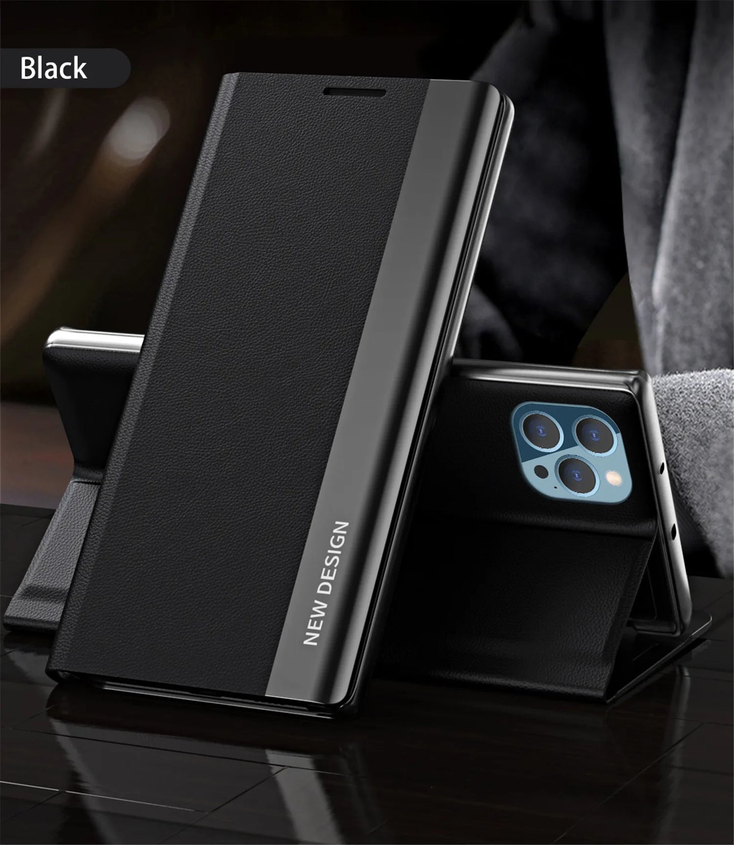 Luxury Flip Case For iPhone 16 Pro 15 14 Plus 12 11 13 Pro Max XS XR Leather Stand Cover For iPhone 6 6S 7 8 Plus Phone Case
