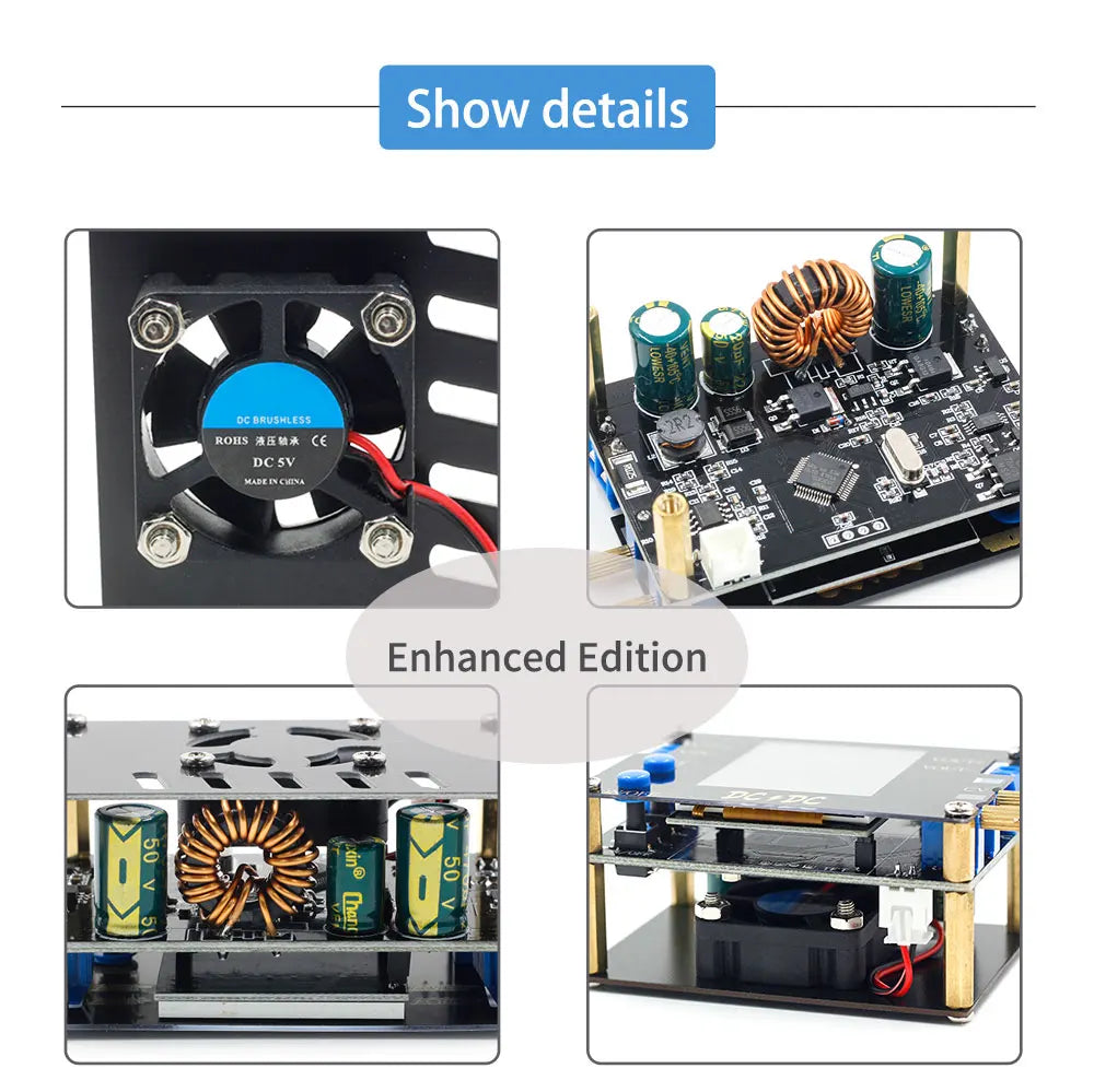 DC DC Automatic Boost/Buck Converter CC CV Power Module 0.5-30V 3A 35W/4A 50W Adjustable Regulated power supply Voltmeter