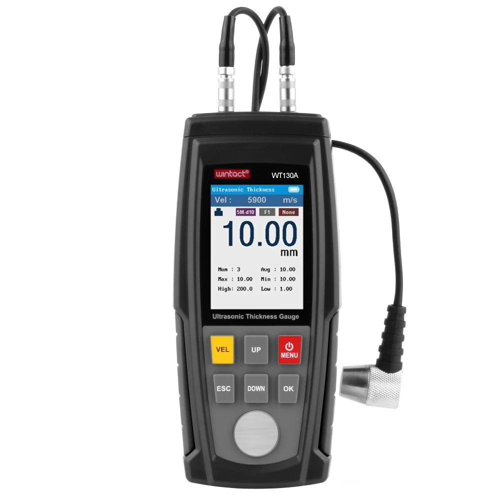 WINTACT Ultrasonic Thickness Gauge Meter Tester Steel Plate Glass Plastic Ceramic Thickness Meter Rechargeable Battery
