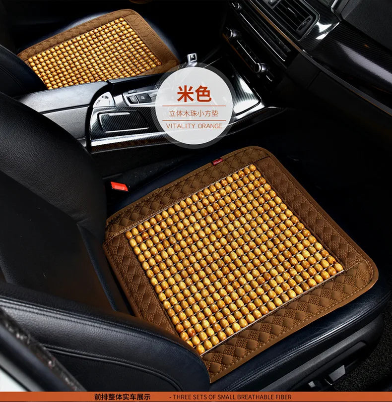 Summer Wooden Bead Car Seat Ventilated Breathable Seat Cushion Cool Pad Single Piece Single Summer Seat Covers & Supports Wood