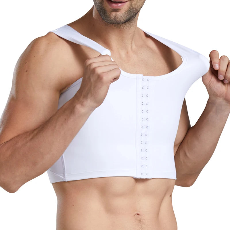 Men's Chest Vest Sweat Chest Bandage Tight-fitting Underwear Body Shaper Corset Support Belt Chest Compression Correct Posture