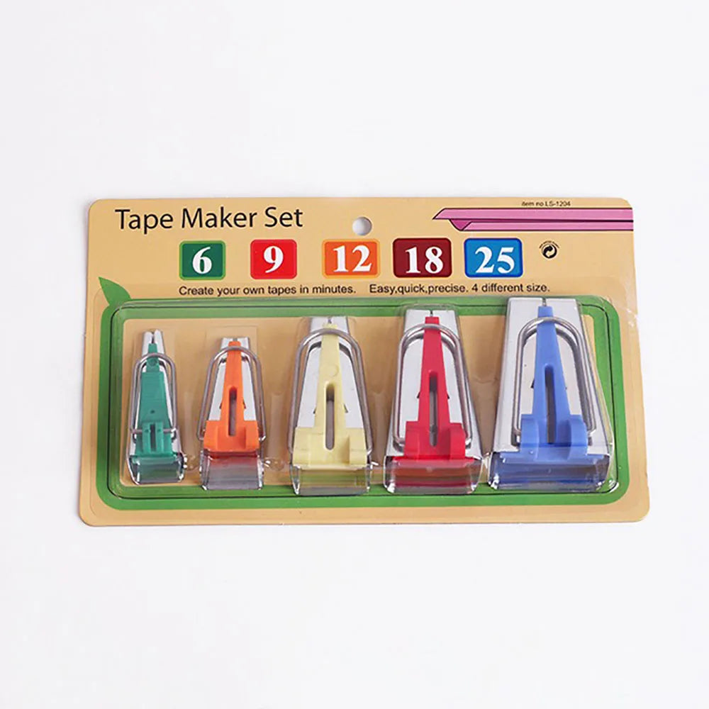 Tape Maker Set Sewing Accessories Seam Tools Supplies Accessory Seams Instruments Set 4 size 6mm 12mm 18mm 25mm Patchwork