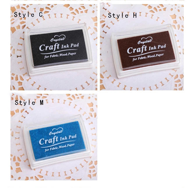 Mr Paper 15 Colors Inkpad Handmade DIY Craft Oil Based Ink Pad for Fabric Wood Paper Scrapbooking Ink pad Finger Painting