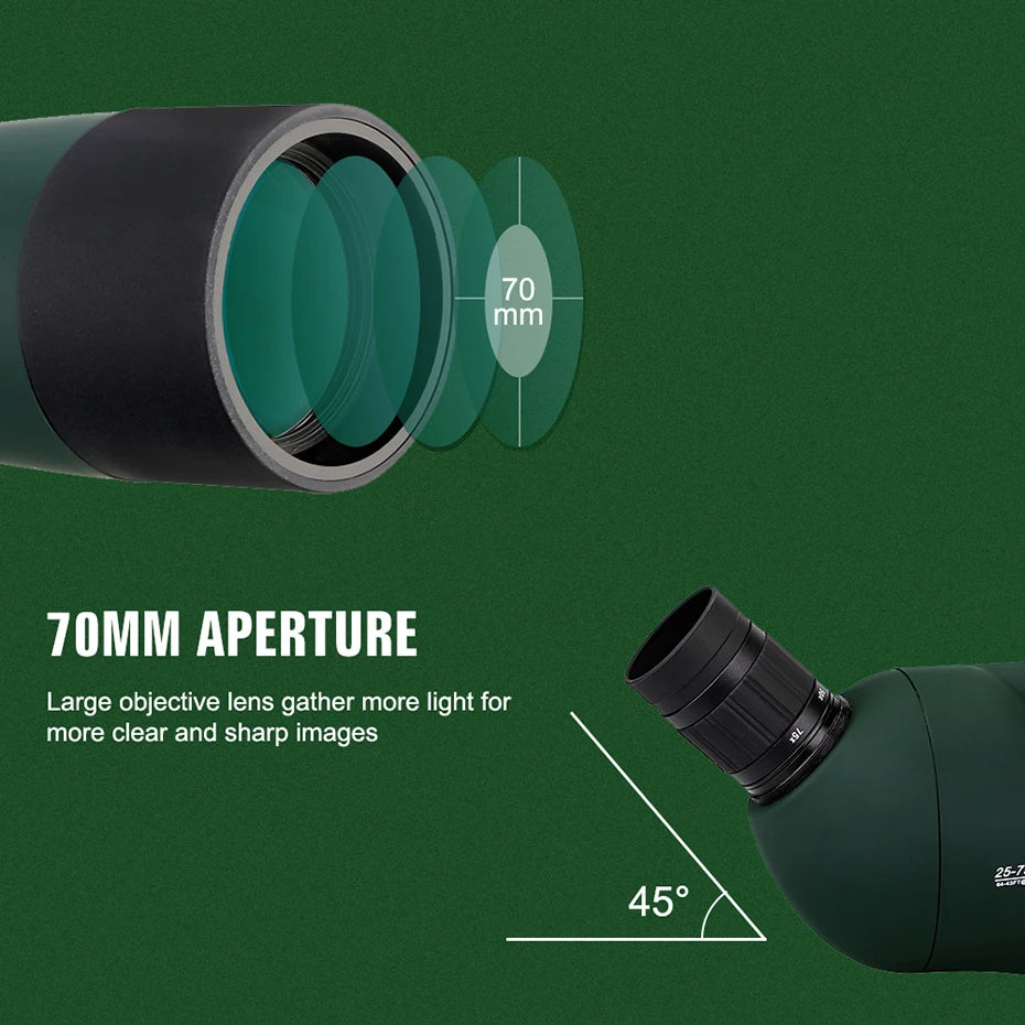 SVBONY 50/60/70/80 Spotting Scope Zoom Telescope Powerful  Waterproof Long Range PORRO Prism for Shooting camping equipment