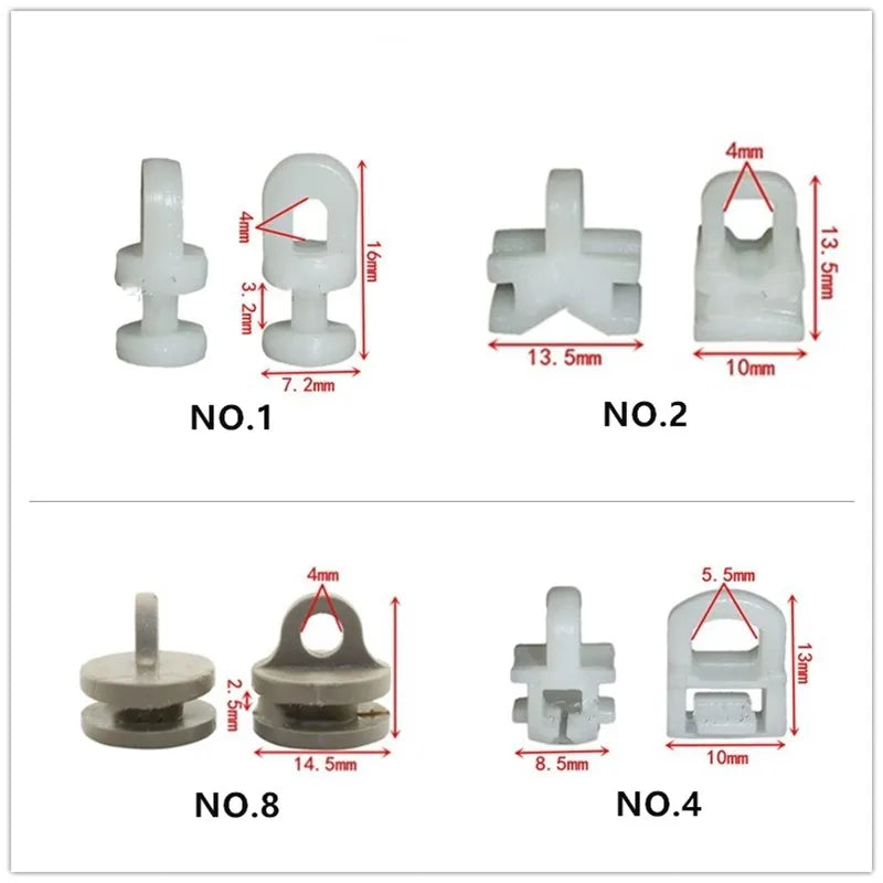 50Pcs Vans Truck Station Wagon Construction Vehicle Car Curtain Track Fastener Clip Straight Clamp