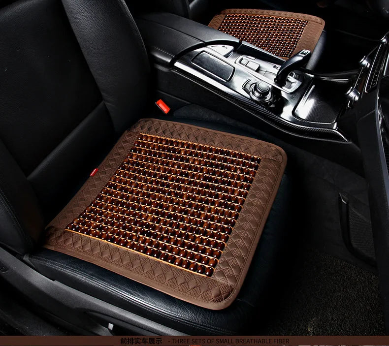 Summer Wooden Bead Car Seat Ventilated Breathable Seat Cushion Cool Pad Single Piece Single Summer Seat Covers & Supports Wood