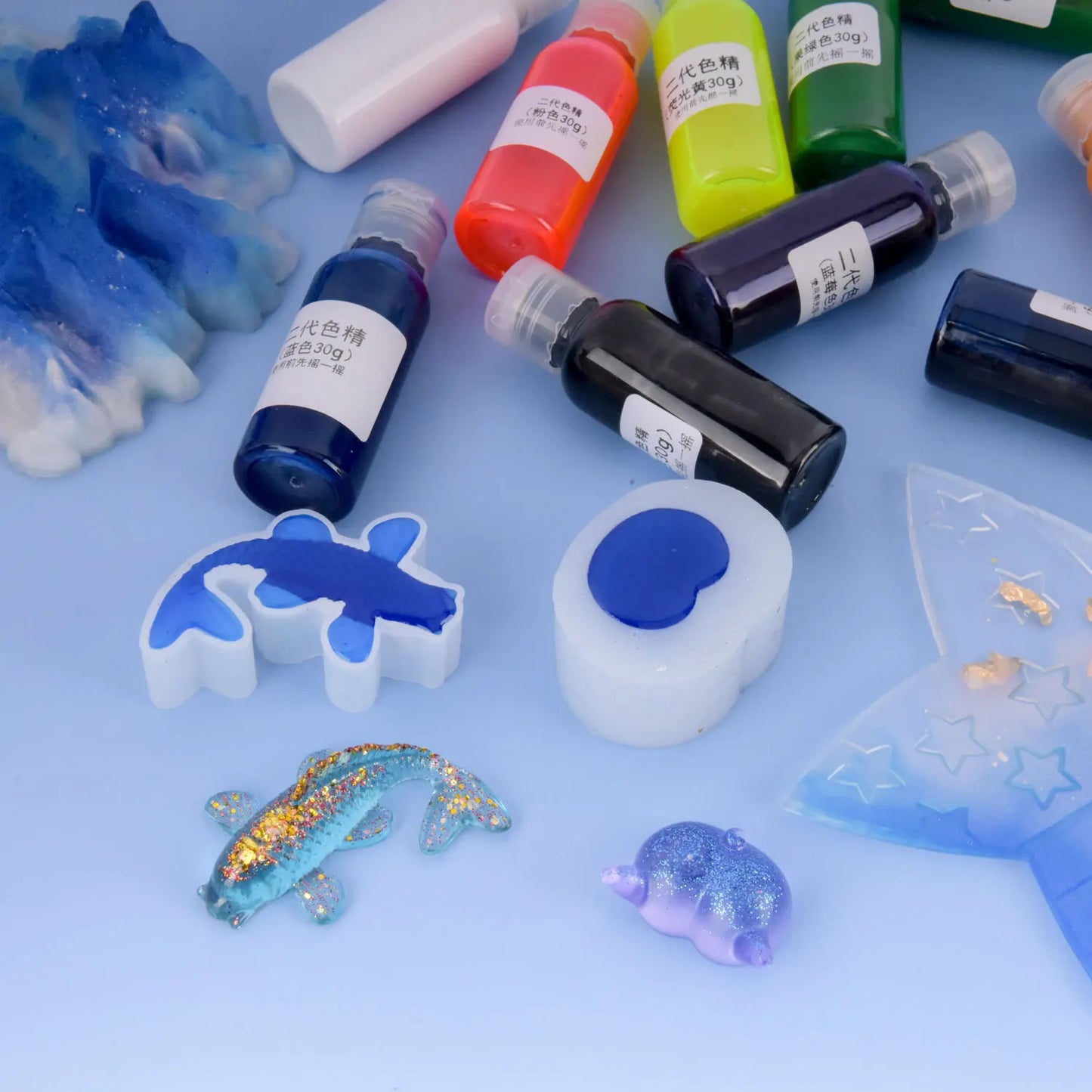 80g Epoxy Resin Pigments Second-generation Highly Concentrated Bright Color Precision Liquid Colorant Dye DIY Jewelry Making