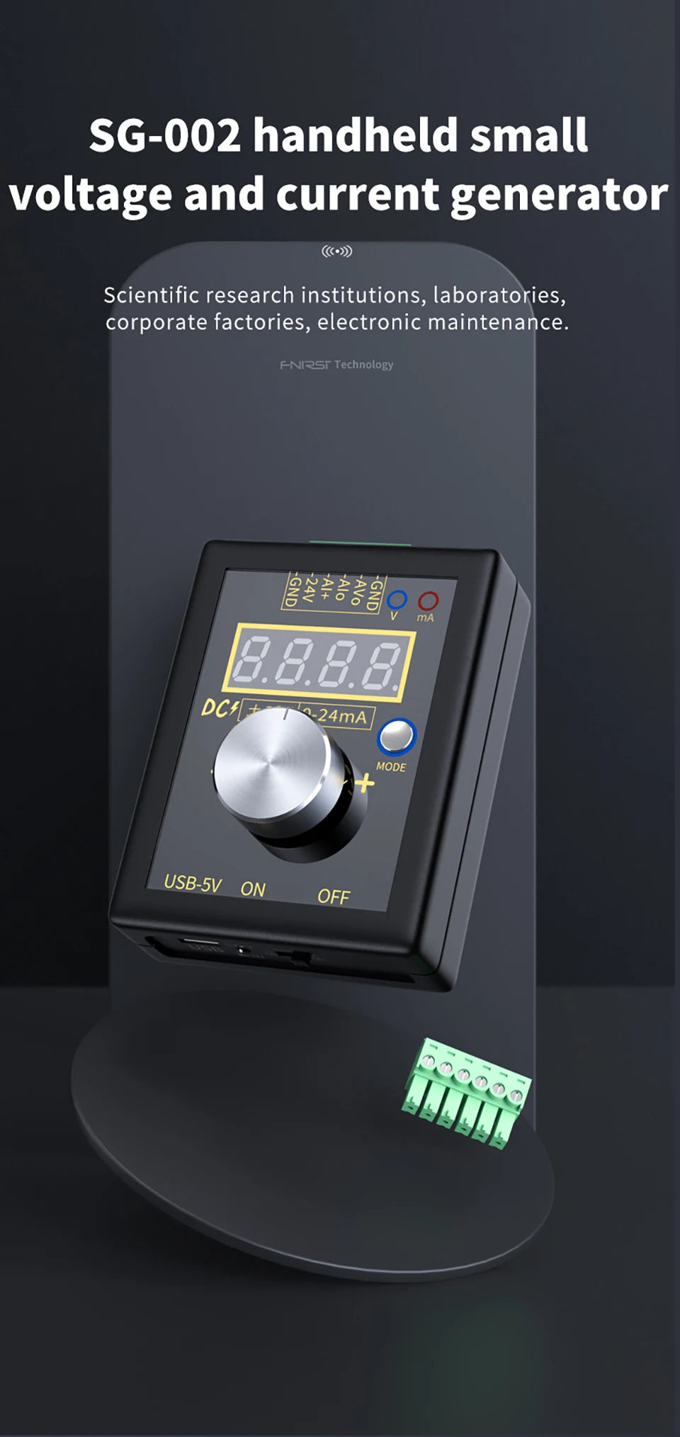 FNIRSI SG-002 Digital 4-20mA 0-10V Voltage Gerador de sinal Current Transmitter Professional Electronic Measuring Instruments