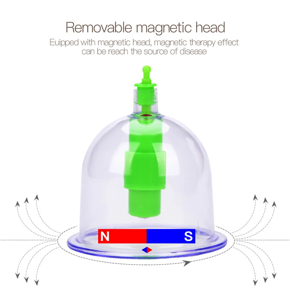 Cupping Massage Cups Therapy Sets Hijama Chinese Acupoint with Vacuum Pump for Body Back Massage Pain Relief Physical Therapy