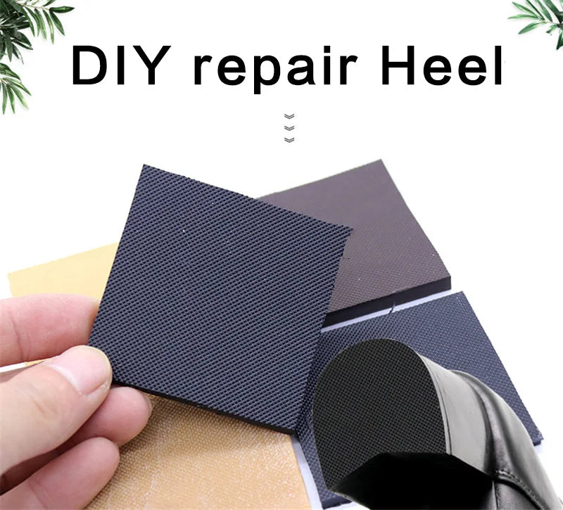 1 Pair DIY Rubber Sole For High heels Repair Shoes Tire Grain Wave Pattern Repair Worker Shoes Outsole Stick On Soles Heel Pads