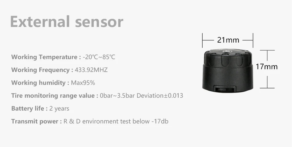 Smart car TPMS tire pressure monitoring system solar digital clock LCD display car tire pressure temperature safety alarm system