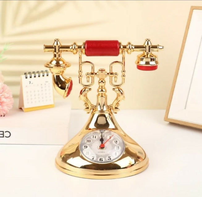 Retro telephone alarm clock create description