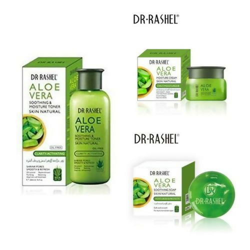 Dr. Rashel Aloe Vera Toner + 3 In 1 Moisturizer + Soothing Soap