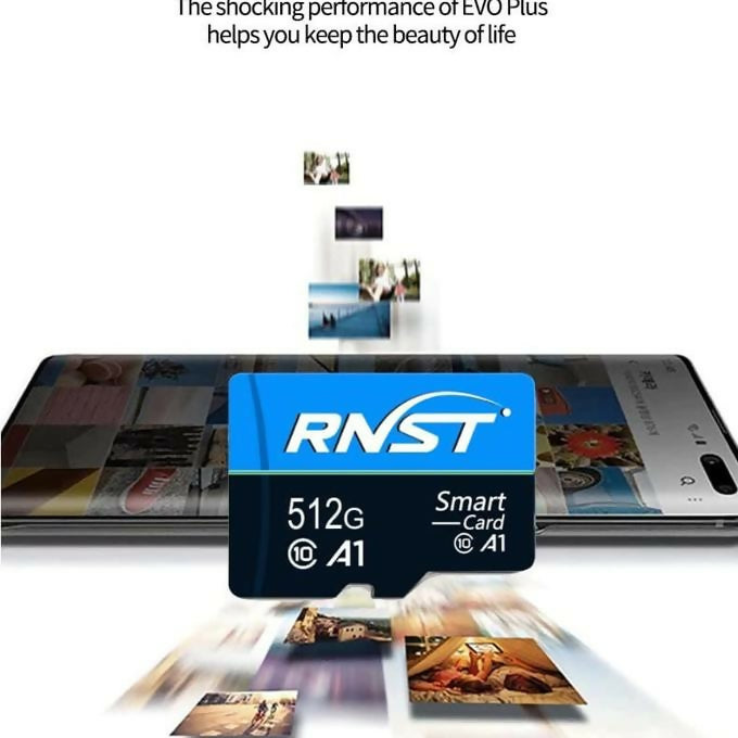 RNST 512GB Memory Card Micro SD TF RNST High Speed Flash Smartphone CLASS-10/U1/A1