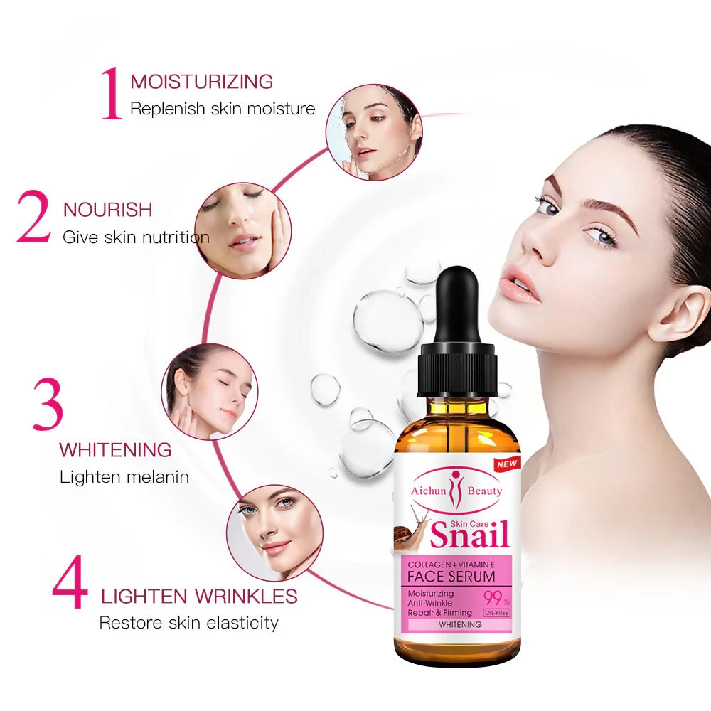 Snail Face Serum with Collagen and Vitamin E