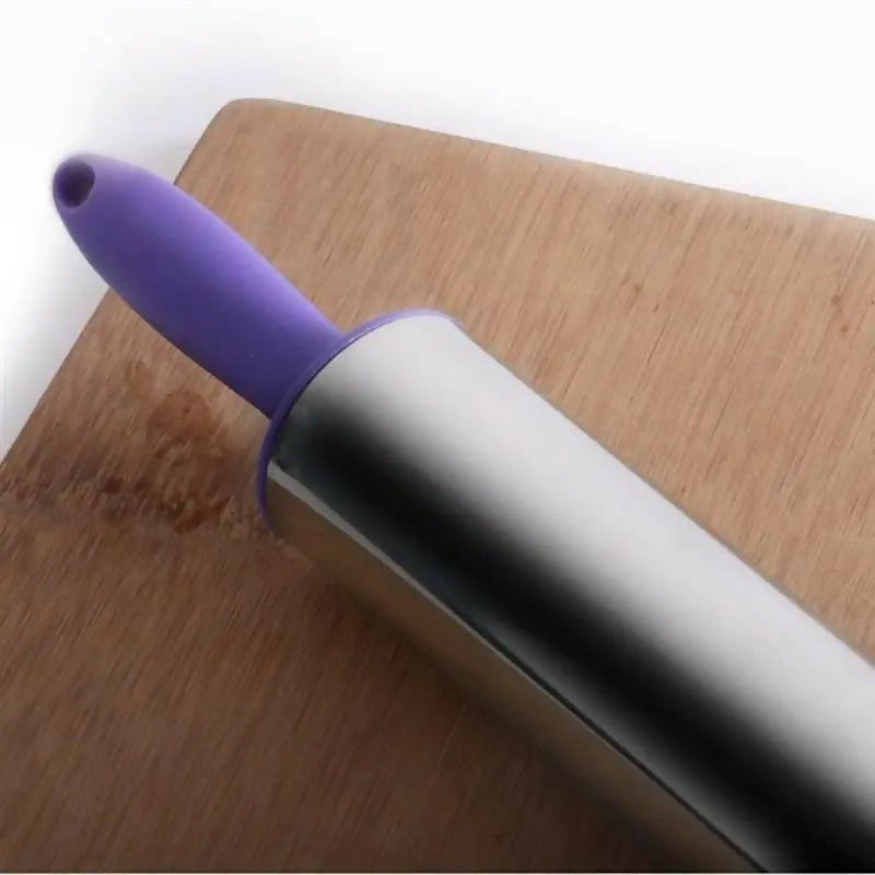 Stainless Steel Rolling Pin Non Stick Pastry Roller with Handles Baking Cookies Biscuit Fondant Cake Dough Engraved Roller.