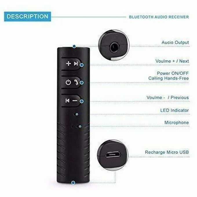 Wireless Car Bluetooth Receiver 3.5mm Aux Receiver