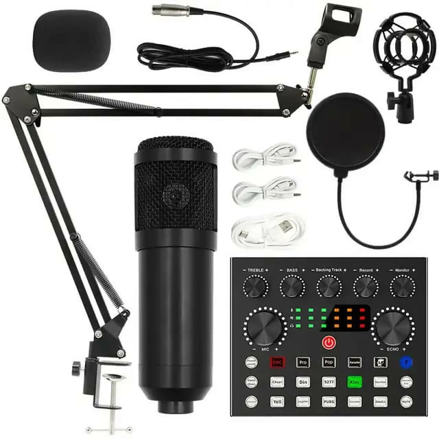 BM800 Condenser Microphone with V8 sound card