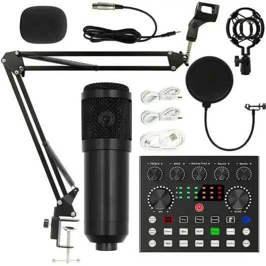 BM800 Condenser Microphone with V8 sound card