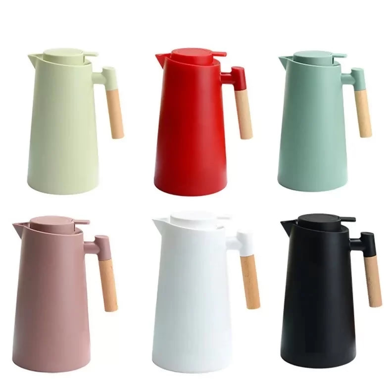 Vacuum Flask 1L With Wooden Handle