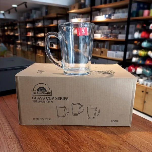 Clear Glass Mug 6pc Set 310ml