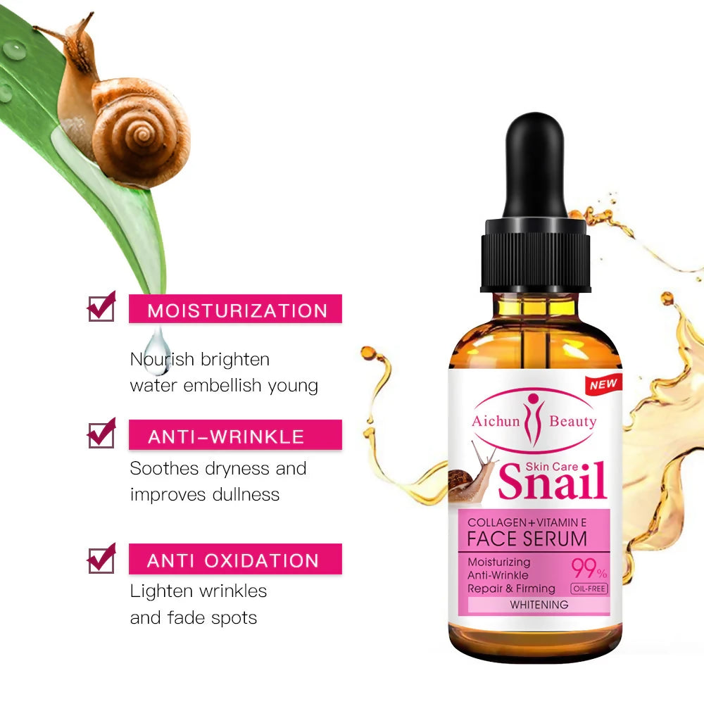 Snail Face Serum with Collagen and Vitamin E