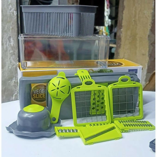 14pcs Veggie slicer detachable blade option for grating,slicing and dicing 1